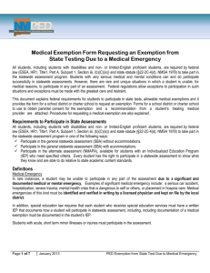 NM Medical Exemption Request - New Mexico State Department of