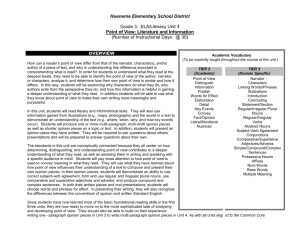 chapters of learning - Hueneme Elementary School District