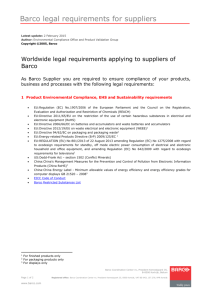 Product Compliance Requirements