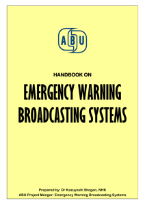 implementation of emergency warning broadcasting systems