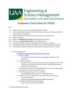 Graduation Thesis Check Sheet - University of Alaska Anchorage