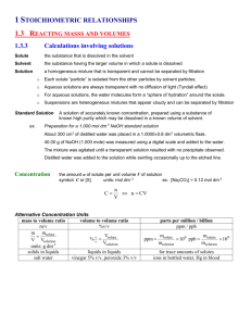 Avogadro*s Constant and the Mole