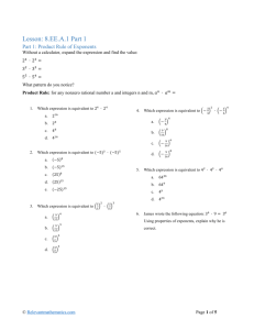 Exponent Packet