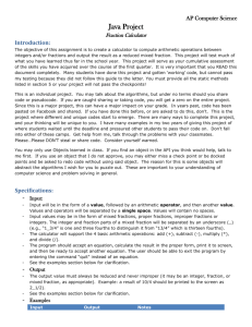 Fraction Calculator Spec