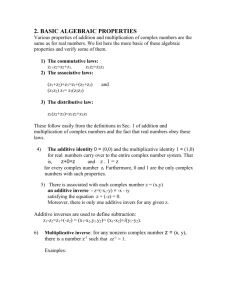 2. basic algebraic properties