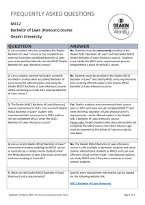 question answer - Deakin University