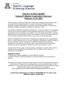 Leadership Scholarship - The University of Arizona NSSLHA