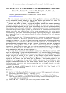 continuous optical discharges sustained by near