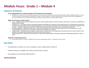 Grade 1 Module 4 Facilitator`s Guide