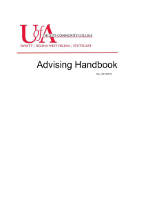 Advising Handbook Rev. 08/14/2014 The Scope of Academic