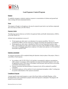 Lead Exposure Control Program