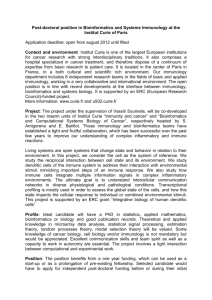 Post-doctoral position in Bioinformatics and Systems Immunology at