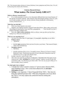 GG novel research essay 2015-16
