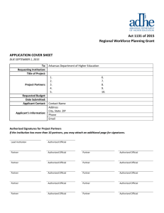 Planning Grant Application