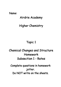 Homework 1 - Airdrie Academy