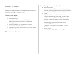 Content Strategy - Amazon Web Services