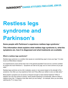 Restless legs syndrome and Parkinson`s
