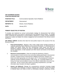 IVEY BUSINESS SCHOOL POSITION DESCRIPTION POSITION