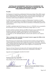 australian government protocols governing the engagement