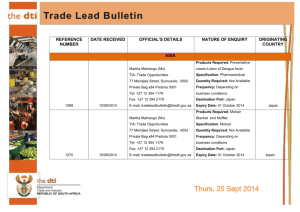 Trade Lead Bulletin 25 September 2014-F