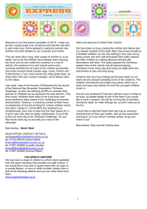 Welcome to our first parent newsletter of 2015! I hope you all had a