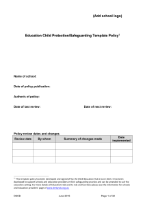 child protection and safeguarding children policy template