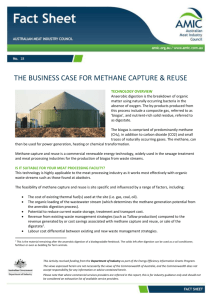 The Business Case for Methane Capture & Reuse