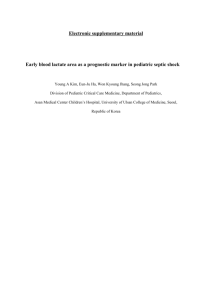 Electronic supplementary material Early blood lactate area as a