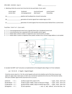 CPSC 3300 – Fall 2014 – Exam 2 Name: 1. Matching. Write the