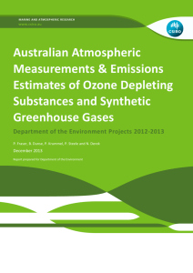 Australian Atmospheric Measurements and Emissions Estimates of