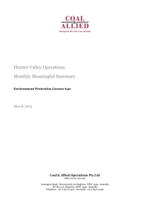 Hunter Valley Operations Environment Protection