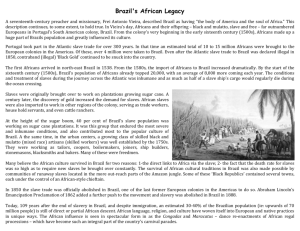 Article: Brazil`s African Legacy