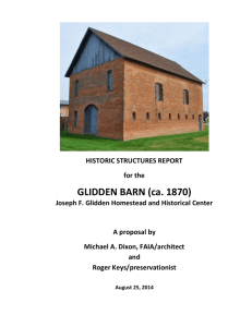 2014 Aug. Historic Structures Report from Dixon & Keys