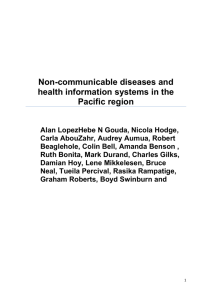 Non-communicable diseases and health information systems