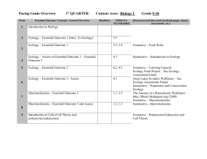 Pacing Guide Biology I Overview by Quarters 1.23