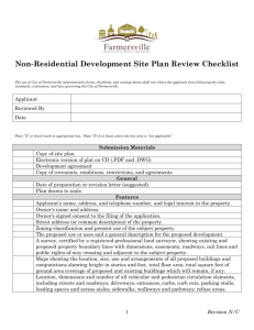 Non-Residential Site Plan Checklist
