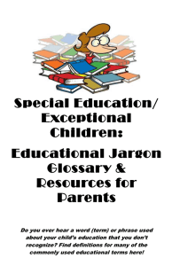 Exceptional Children / Special Education