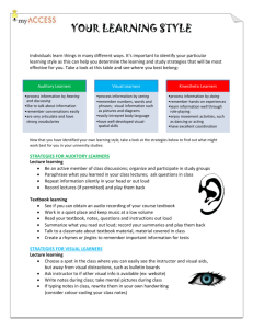Learning Style Handout