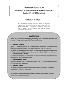 TD-ICT Section ICT 2.1: ICT Investment