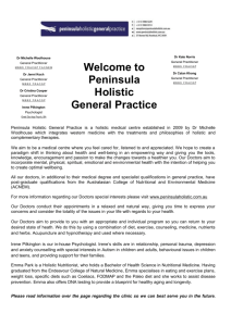 Dr Kate Norris - Peninsula Holistic General Practice