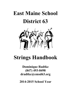 Elementary Orchestra Handbook - East Maine School District 63