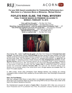 Michael Kitchen FOYLE`S WAR: ELISE, THE FINAL MYSTERY