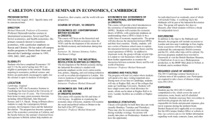 Cambridge Summer 2012 Brochure