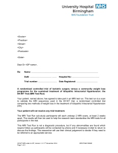 Letter to GP – MRI v1.3 - University of Birmingham
