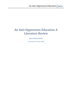 An Anti-Oppression Education