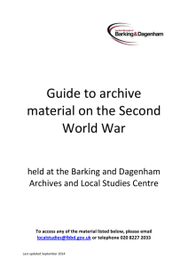 Archive guide8 Second World War