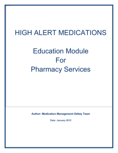 high alert medication labels and caution/auxillary