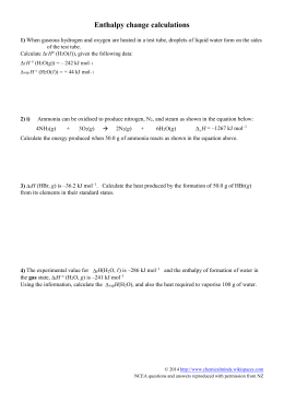 Chemistry 134 Problem Set Introduction