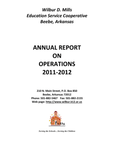 Annual Report 2011-2012 - Wilbur D. Mills Educational Service