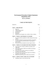 Environment Protection (Vehicle Emissions)